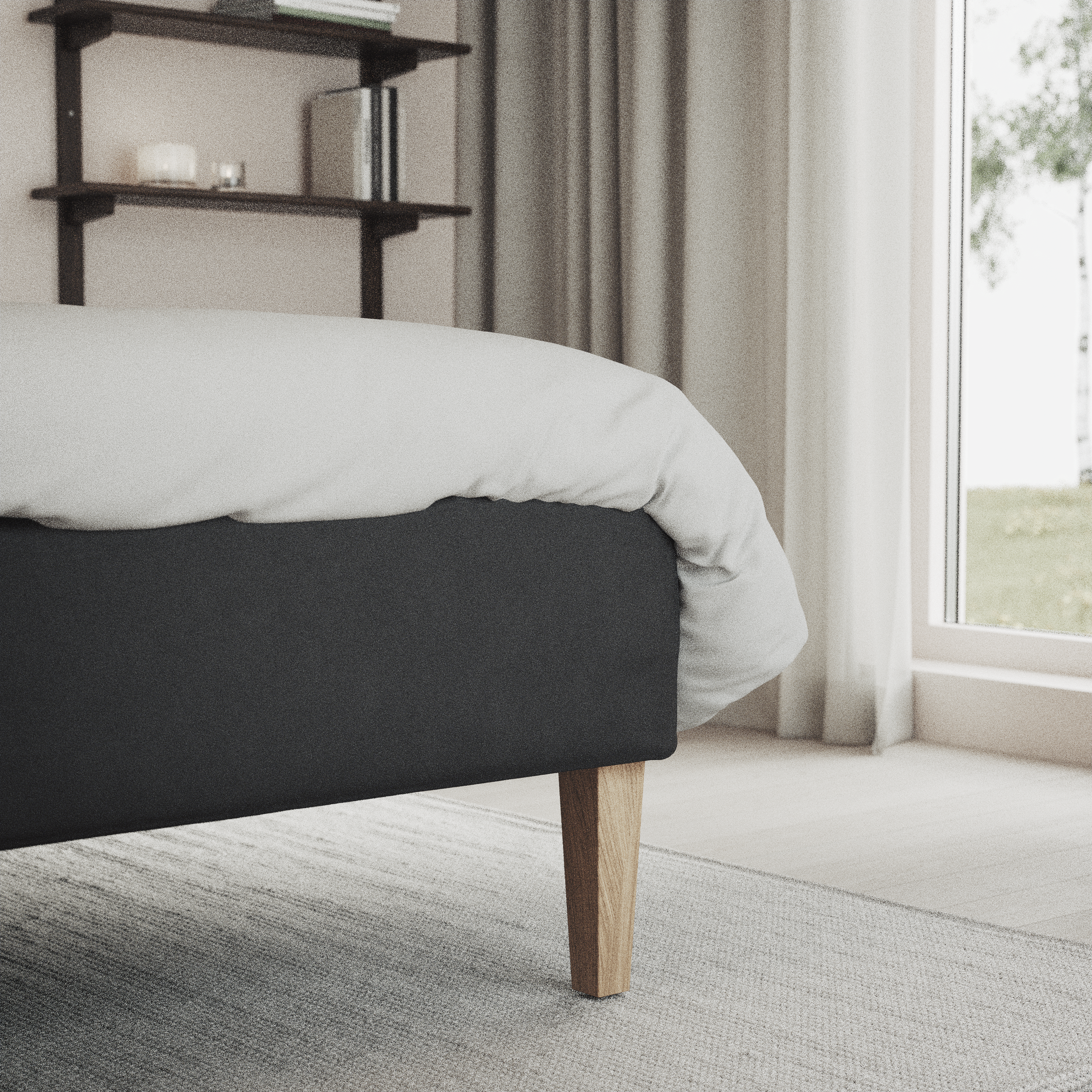 Delux Exclusive - Kontinentalsäng, enkelsäng 140 cm med bäddmadrass och sängben - inspiration