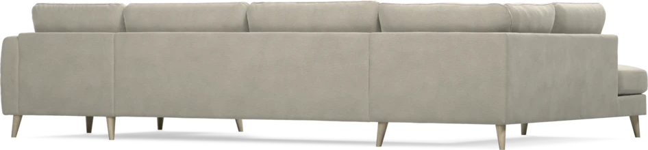 Bridge - 3-sits soffa med divan vänster och schäslong höger - Brun
