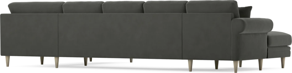 Eden - 3-sits soffa med schäslong vänster och divan höger - Grå