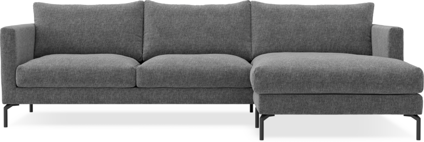 Impression Delux - 3-sits soffa med schäslong höger - Grå