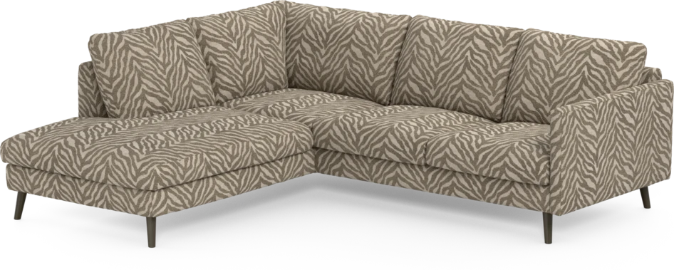 Madison Lux - 2-sits soffa med divan vänster - Brun