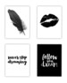Postcard - Poster, 15x20 cm, 4-pack - Svart