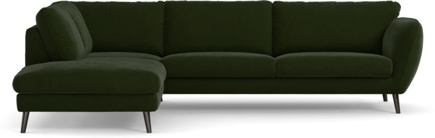Madison - 3-sits soffa med divan vänster - Grön