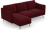 Madison Lux - 2-sits soffa med schäslong vänster - Röd