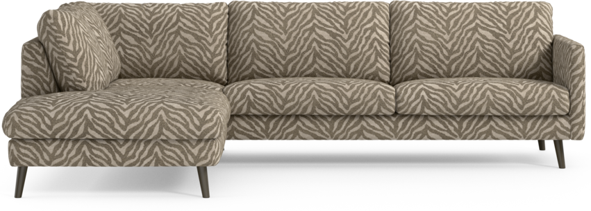 Madison - 3-sits soffa med divan vänster - Brun