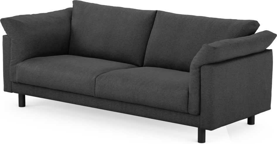 Cherrie - 3-sits soffa, fast klädsel - Svart