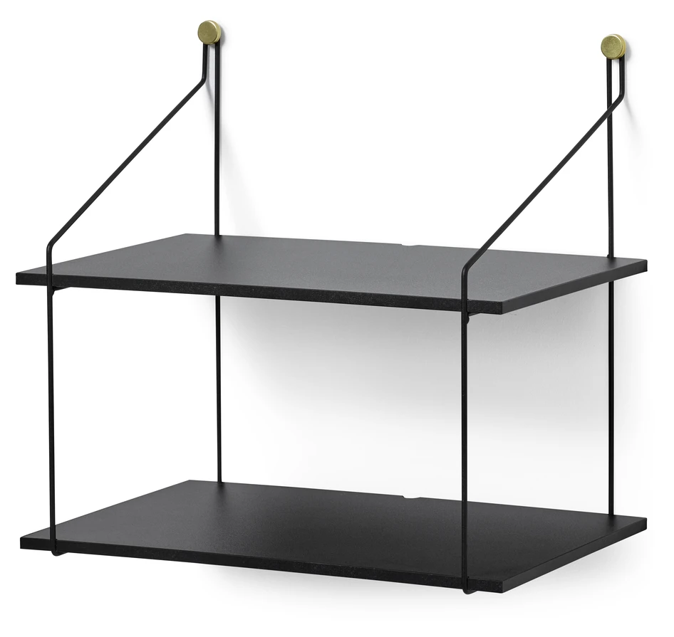 Dexter - Vägghängt sängbord, B 40 cm - Svart