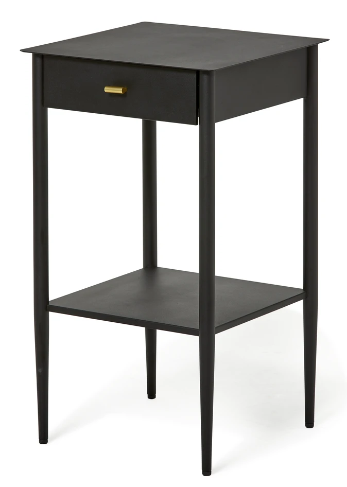 Franklin - Sängbord, B 40, H 70 cm - Svart