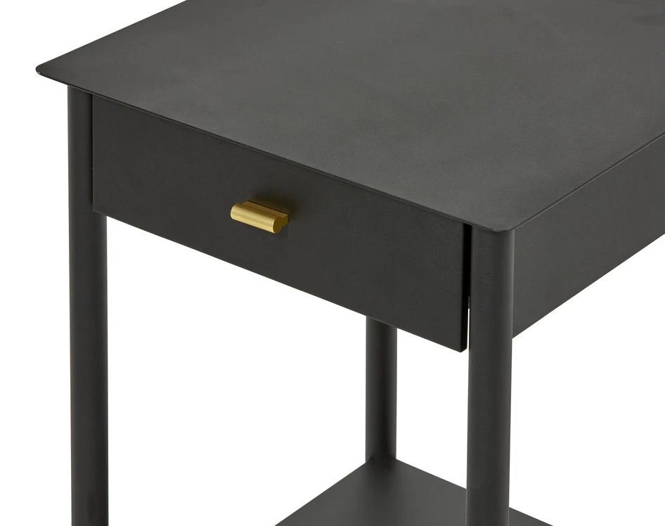 Franklin - Sängbord, B 40, H 70 cm - Svart