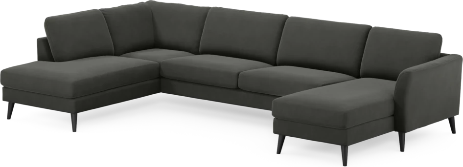 Bridge - 3-sits soffa med divan vänster och schäslong höger - Grå