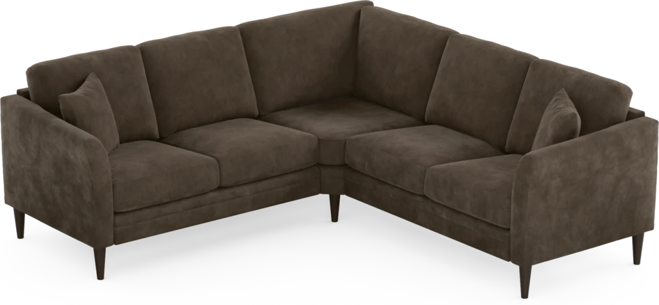 Eden - Hörnsoffa, 2+2-sits - Brun