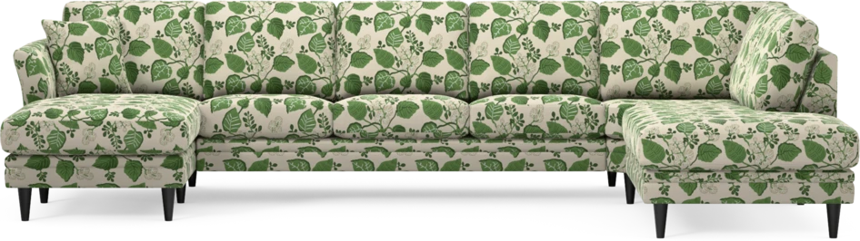 Eden - 3-sits soffa med schäslong vänster och divan höger - Flerfärgad