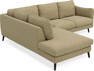 Madison - 2-sits soffa med divan vänster - Gul
