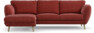 Madison Lux - 2-sits soffa med schäslong vänster - Rosa