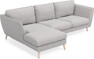 Madison Lux - 2-sits soffa med schäslong vänster - Grå