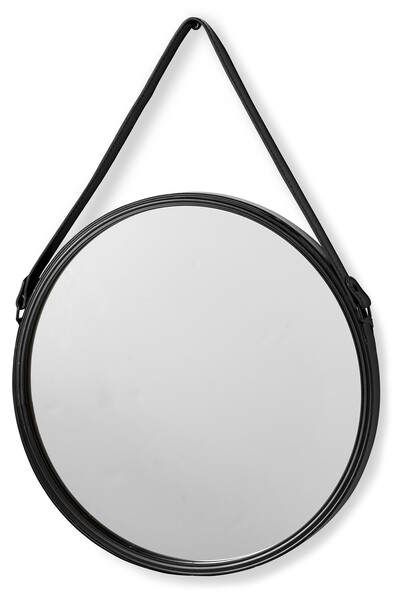 Liza - Spegel, Ø 40,5 cm - Svart