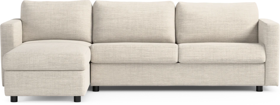 Lindö - Bäddsoffa 2,5-sits med schäslong, vändbar - Vit