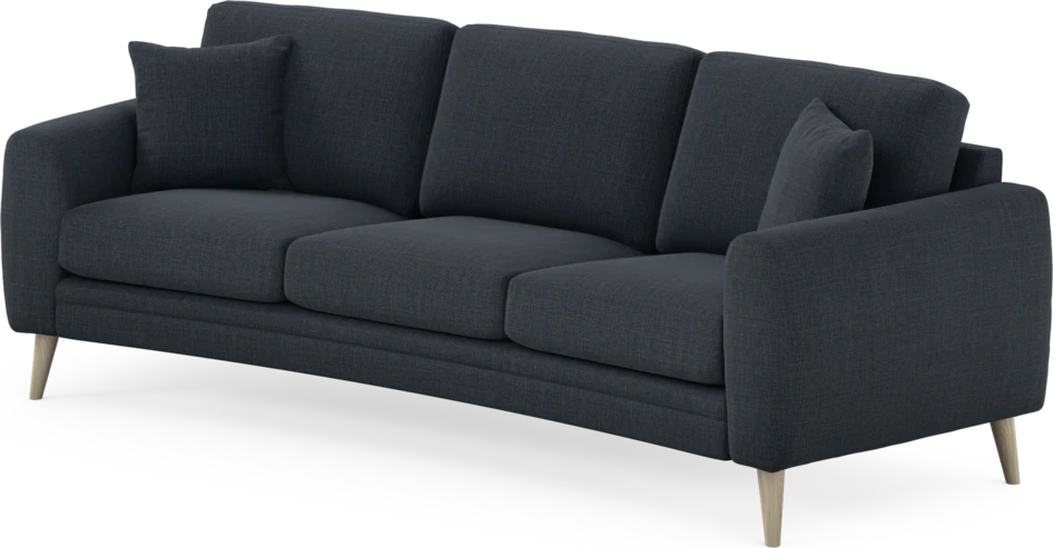 Eden - 3-sits soffa svängd - Blå