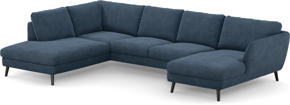 Madison - 2-sits soffa med divan vänster och schäslong höger - Blå
