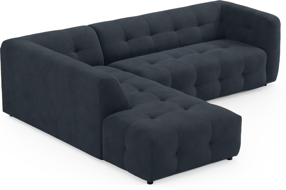 Bella - 3-sits soffa med divan vänster - Blå