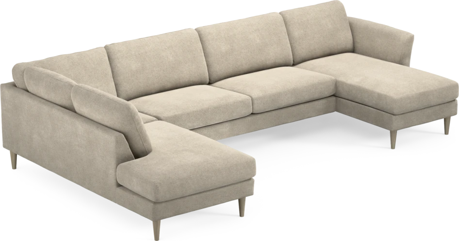 Bridge - 3-sits soffa med divan vänster och schäslong höger - Beige