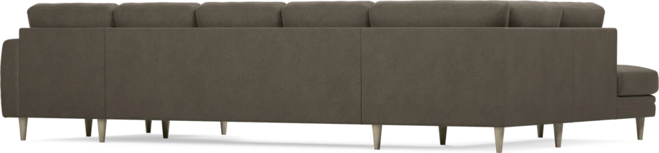 Eden - 3-sits soffa med divan vänster och schäslong höger - Brun