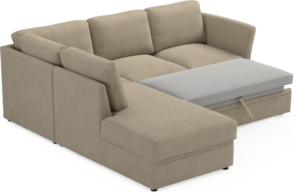 Öland - Bäddsoffa med divan vänster - Beige