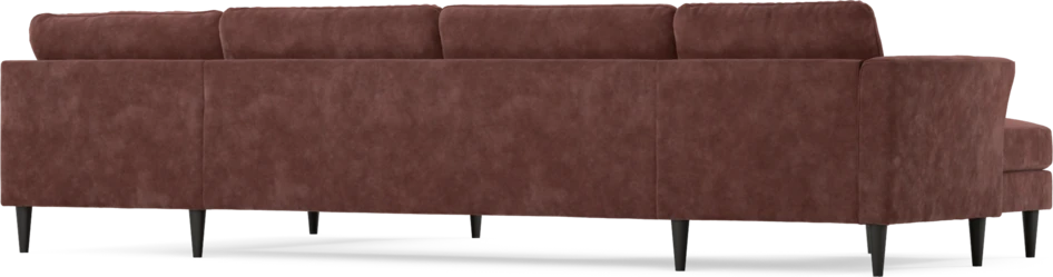 Bridge - 3-sits soffa med schäslong vänster och divan höger - Röd