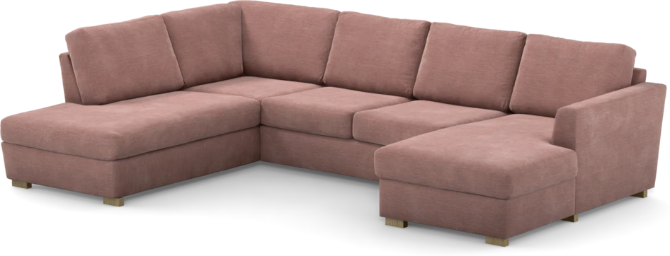 Friday - 3-sits soffa med divan vänster och schäslong höger - Rosa
