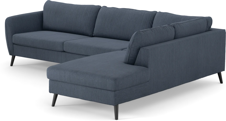 County - 2,5-sits soffa med divan höger - Blå