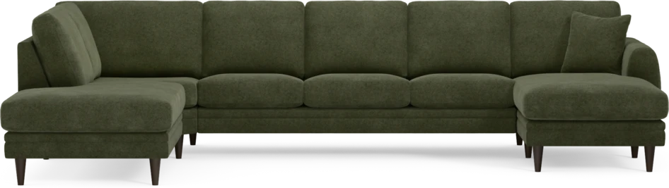 Eden - 3-sits soffa med divan vänster och schäslong höger - Grön