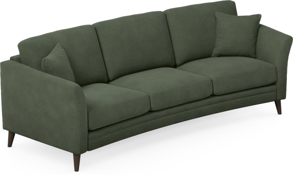 Eden - 3-sits soffa svängd - Grön