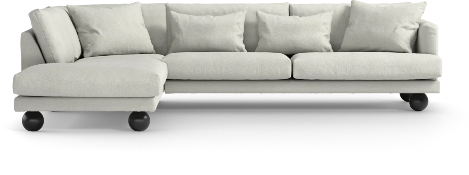 Harper - 3-sits soffa med divan vänster - Vit
