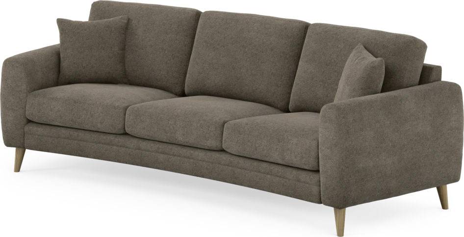 Eden - 3-sits soffa svängd - Brun