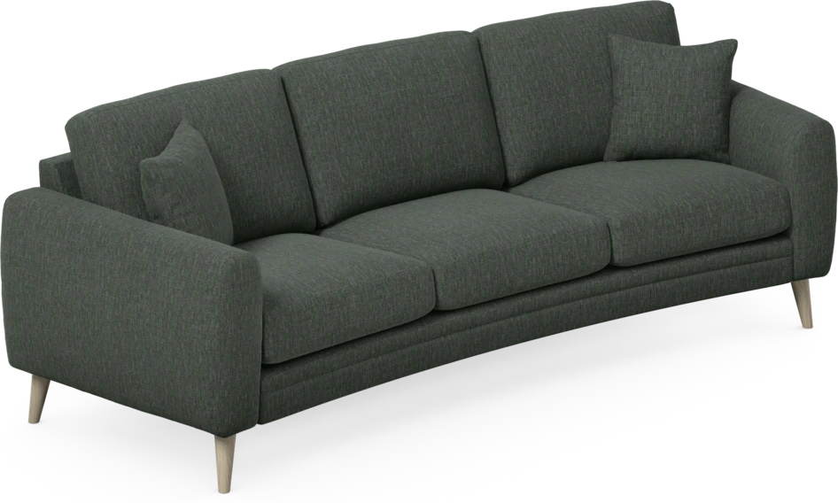 Eden - 3-sits soffa svängd - Grön