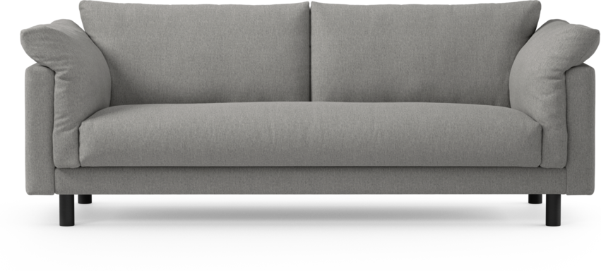 Cherrie - 3-sits soffa, hel dyna, fast klädsel - Grå