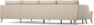 County - 3-sits soffa med schäslong vänster och divan höger - Beige