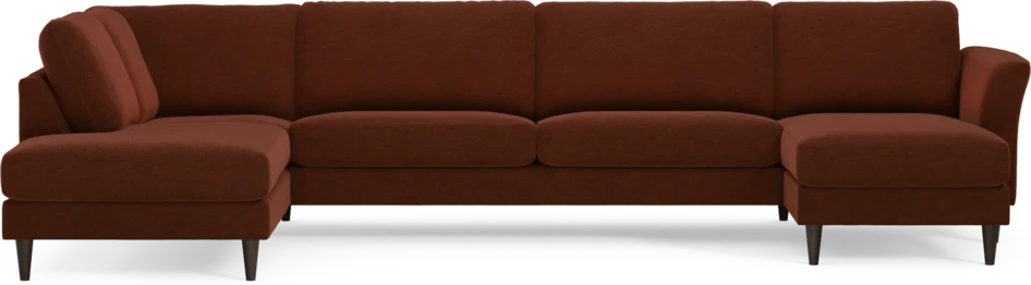 Bridge - 3-sits soffa med divan vänster och schäslong höger - Orange