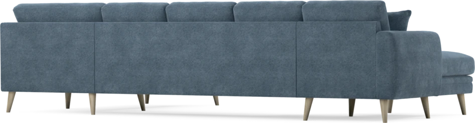 Eden - 3-sits soffa med schäslong vänster och divan höger - Blå