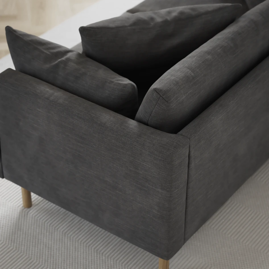 Harper - 3-sits soffa med divan vänster - Grå