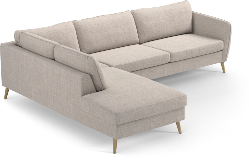 County - 2,5-sits soffa med divan vänster - Beige