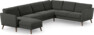Bridge - Hörnsoffa, 3+2-sits med schäslong vänster - Grå