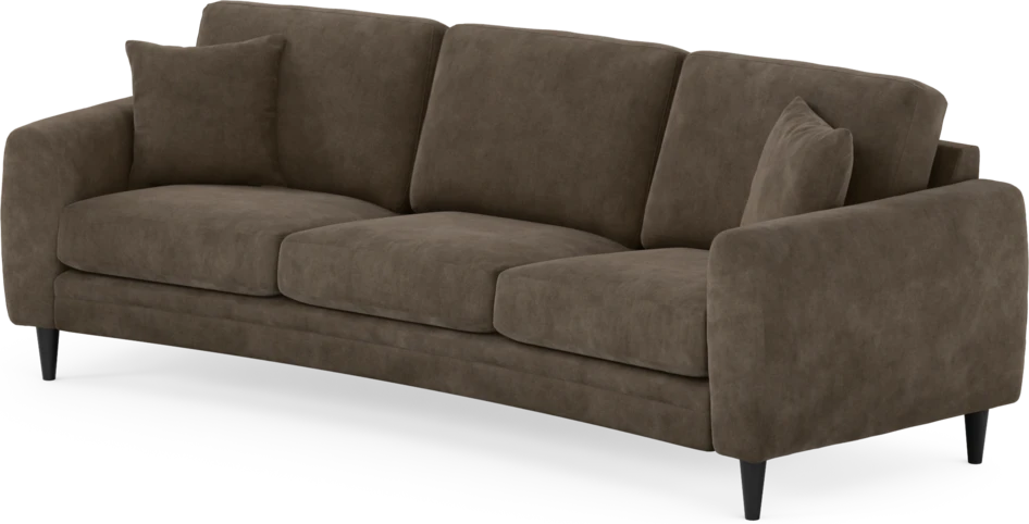 Eden - 3-sits soffa svängd - Brun