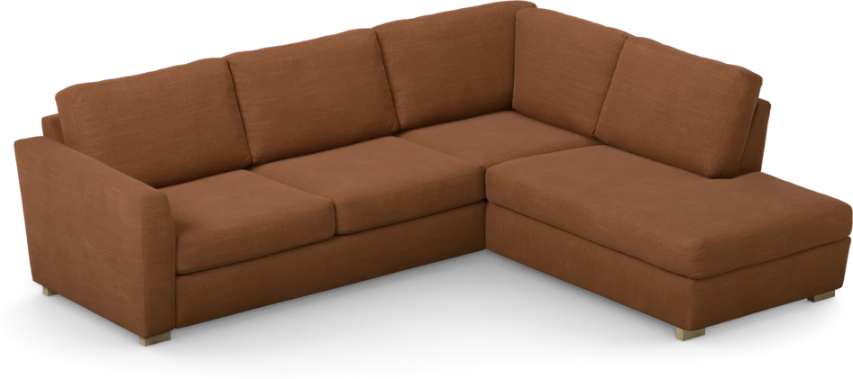 Friday - 2,5-sits soffa med divan höger - Orange