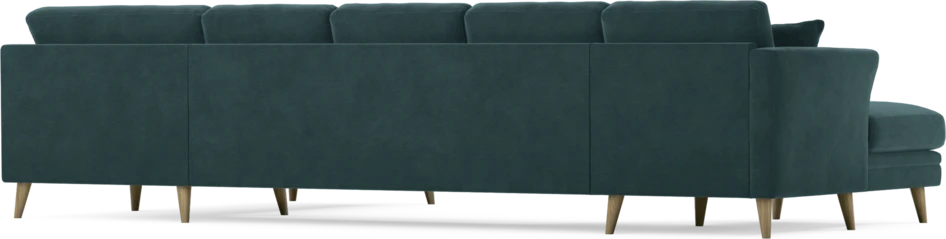 Eden - 3-sits soffa med schäslong vänster och divan höger - Blå