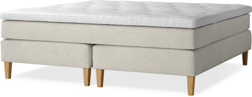 Delux Sense - Kontinentalsäng, dubbelsäng med bäddmadrass - Beige