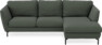 Madison Lux - 2-sits soffa med schäslong höger - Grön