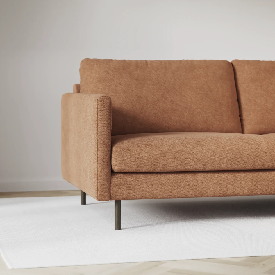 Madison Lux - Hörnsoffa med schäslong höger - Orange
