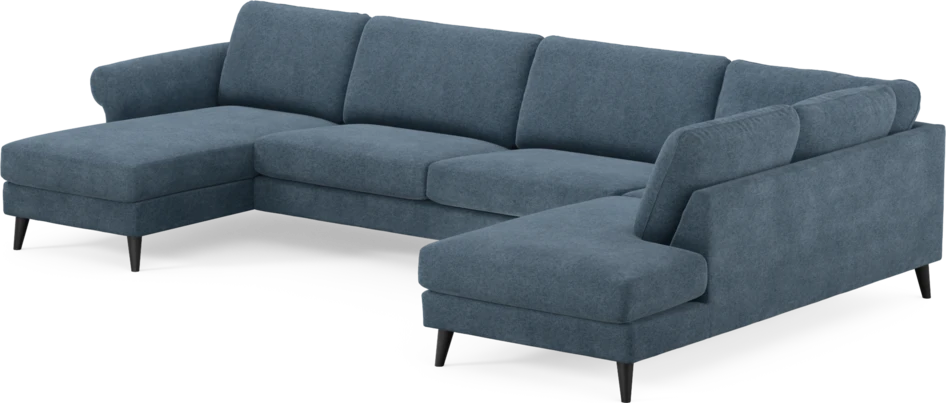 Bridge - 3-sits soffa med schäslong vänster och divan höger - Blå