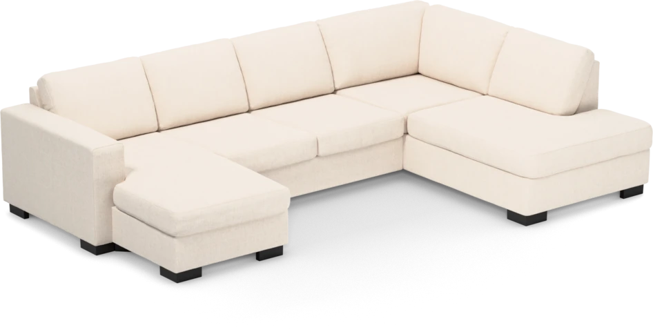 Nevada - 3-sits soffa med schäslong vänster och divan höger - Vit